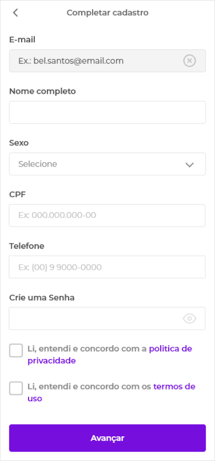 App screen